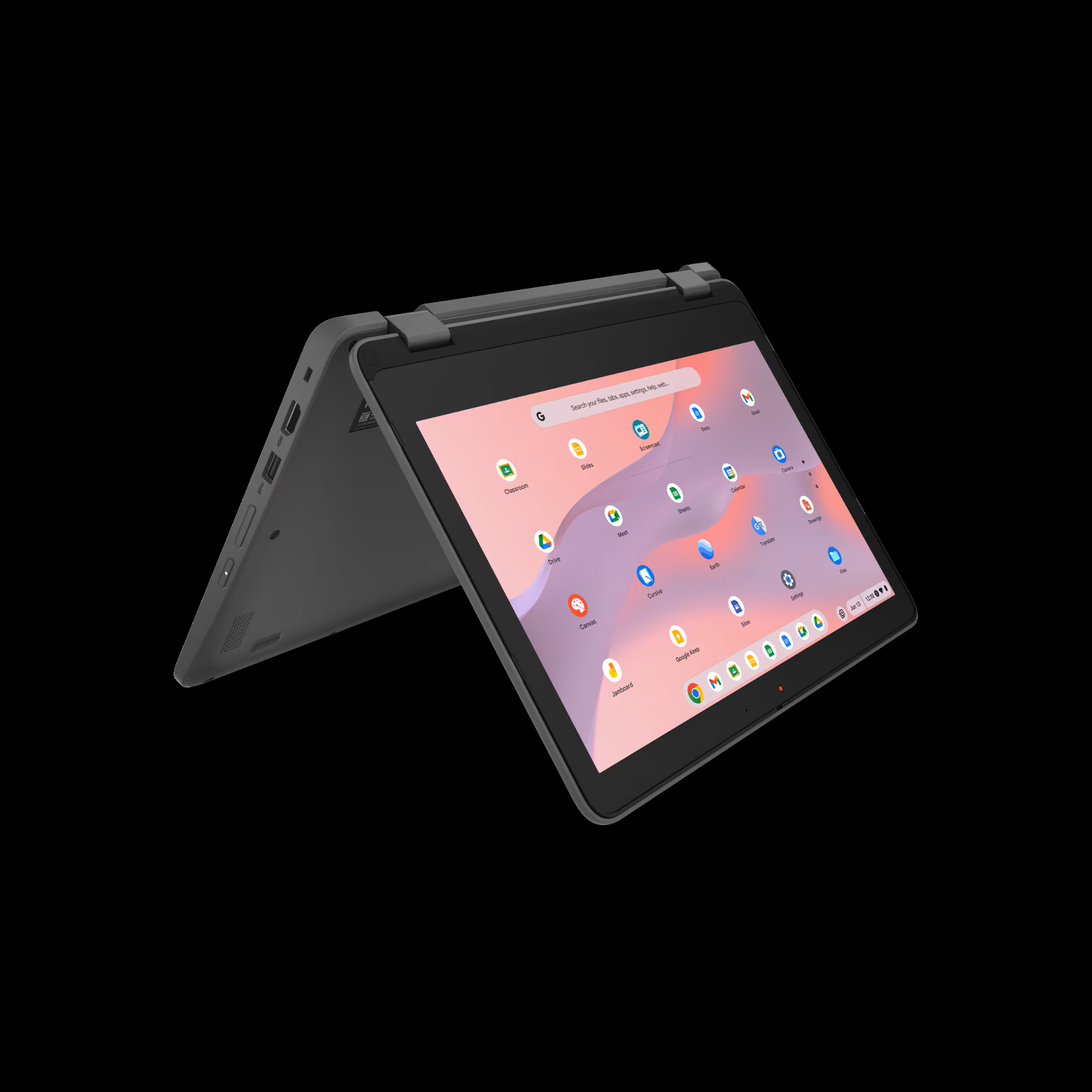 Two-tone tablet device on a white background
