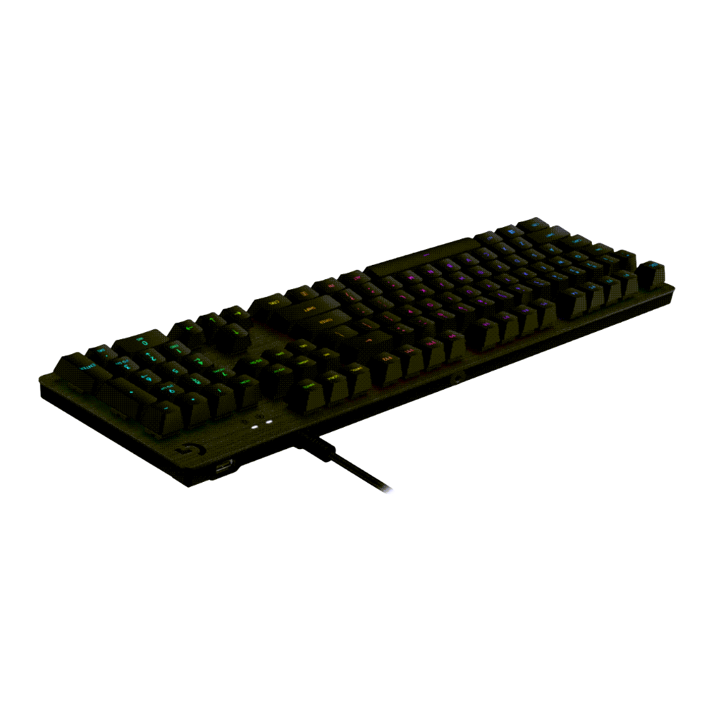 Black keyboard on a white background