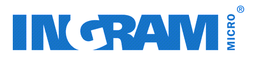 Ingram Micro logo in blue on a white background