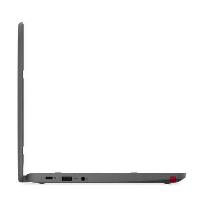 Side view of a laptop on a white background