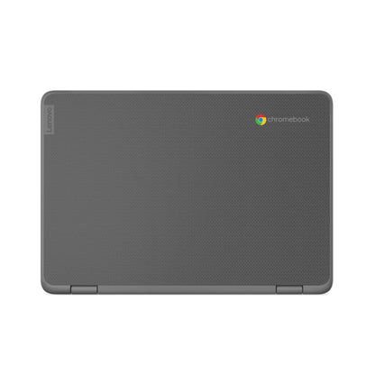 Lenovo Chromebook with visible brand logos on a white background