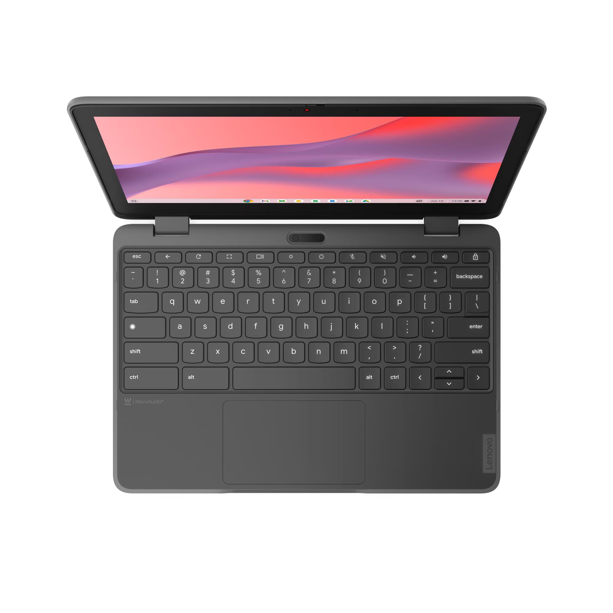 Laptop with keyboard cover on a white background