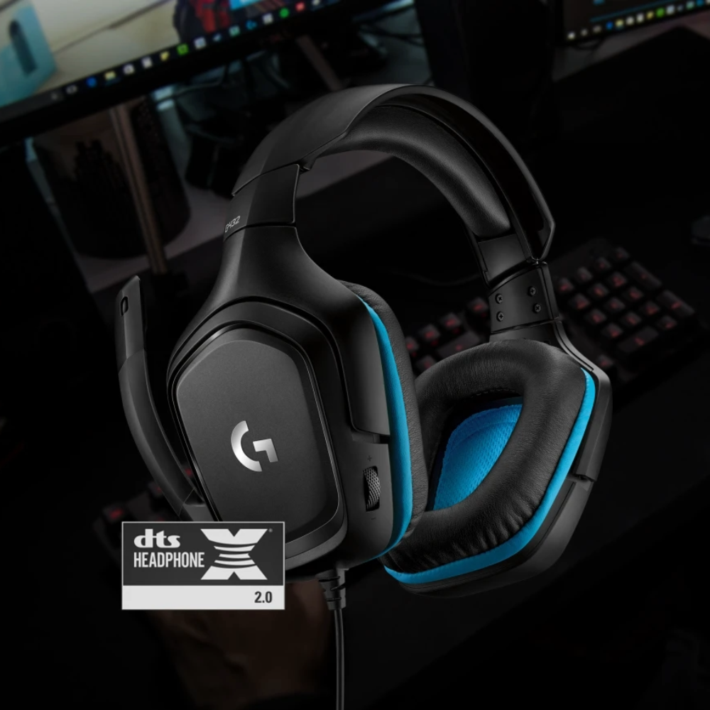 Logitech G432 7.1 Surround Sound Wired Gaming Headset with DTS:X, 50mm Drivers, and Flip-to-Mute Mic – Black