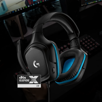 Logitech G432 7.1 Surround Sound Wired Gaming Headset with DTS:X, 50mm Drivers, and Flip-to-Mute Mic – Black