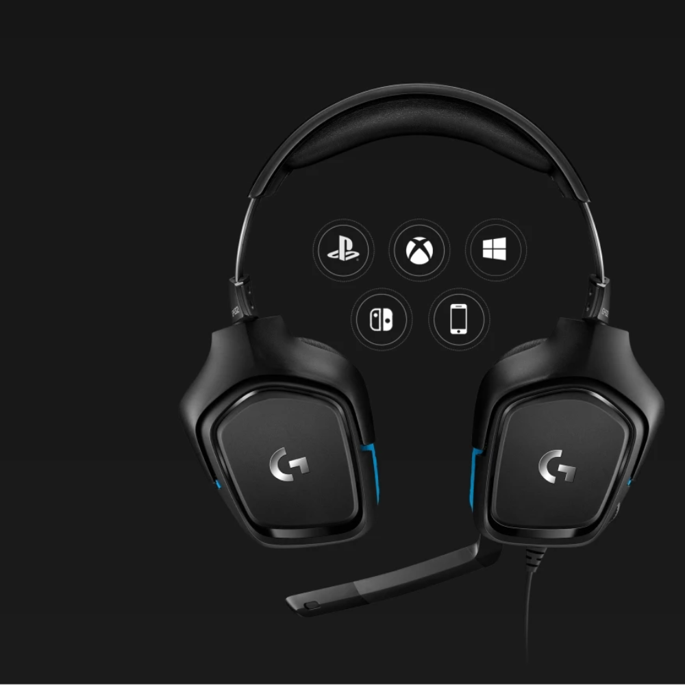 Logitech G432 7.1 Surround Sound Wired Gaming Headset with DTS:X, 50mm Drivers, and Flip-to-Mute Mic – Black